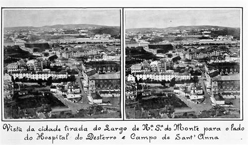 [Panorâmica de Lisboa: largo do hospital do Desterro e Campo de Santana, a partir do miradouro de Nossa Senhora do Monte]